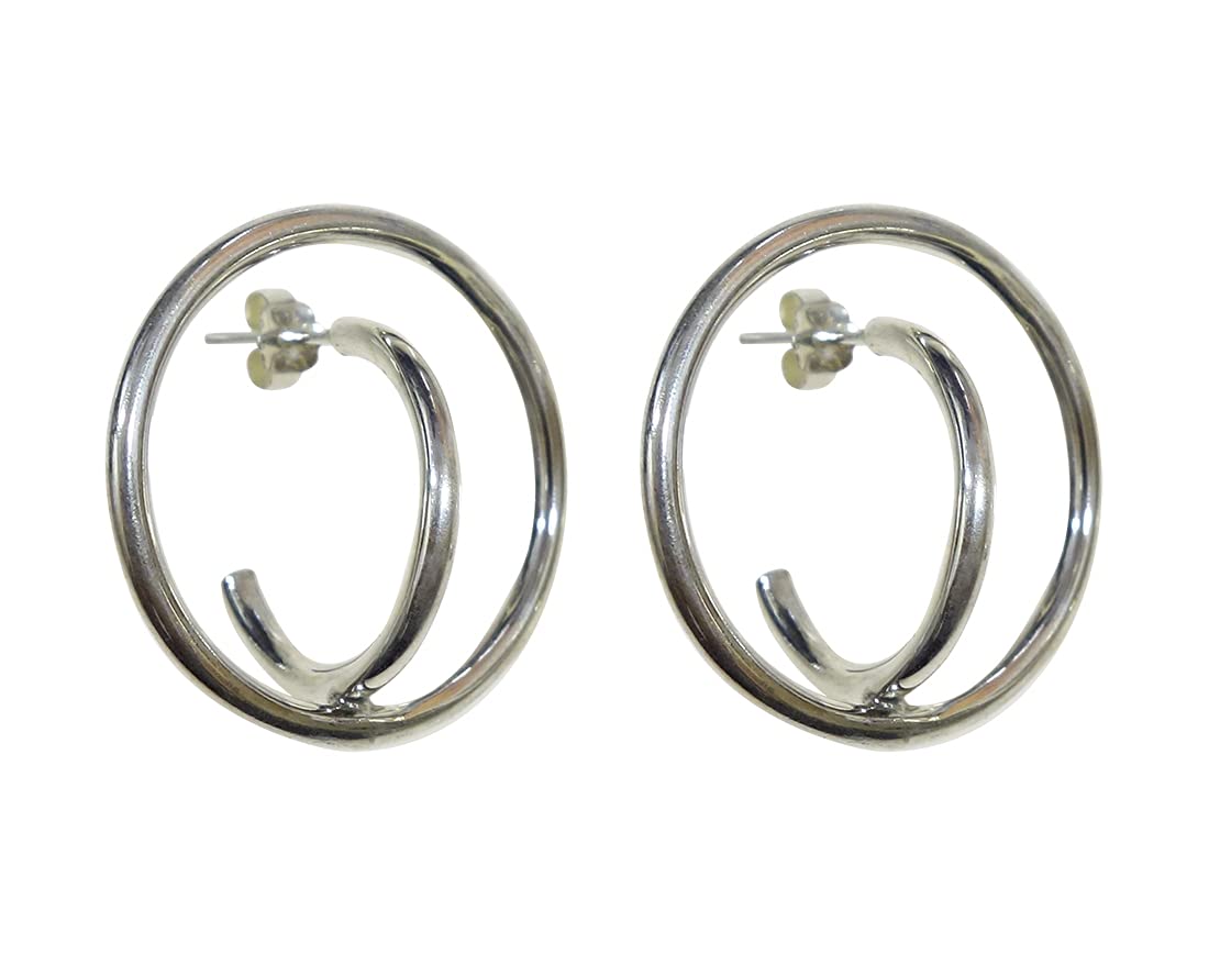 925 Sterling Silver Hoop Earrings for Women - Handmade Fashion Jewelry, Unique Designer Party Gift, Artisan Crafted | Perfect for Everyday Wear, Special Occasions & Gifting