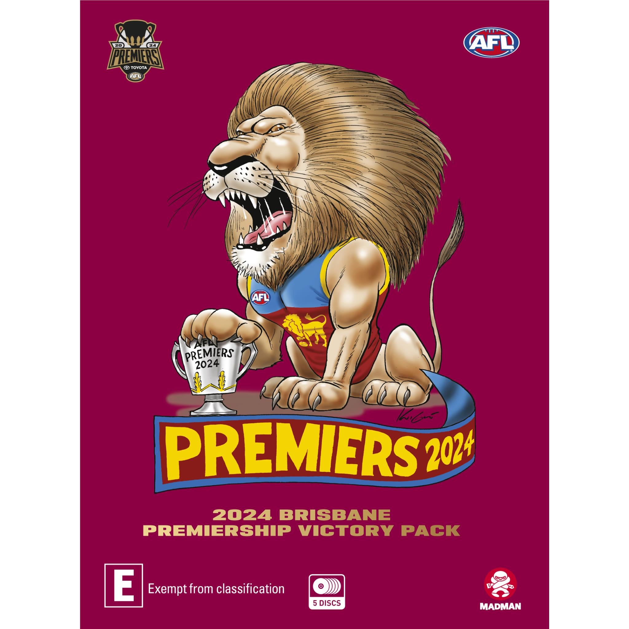 2024 AFL Premiers Brisbane Lions Victory Pack - Official Championship Merchandise & Fan Gear for Game Day & Celebrations