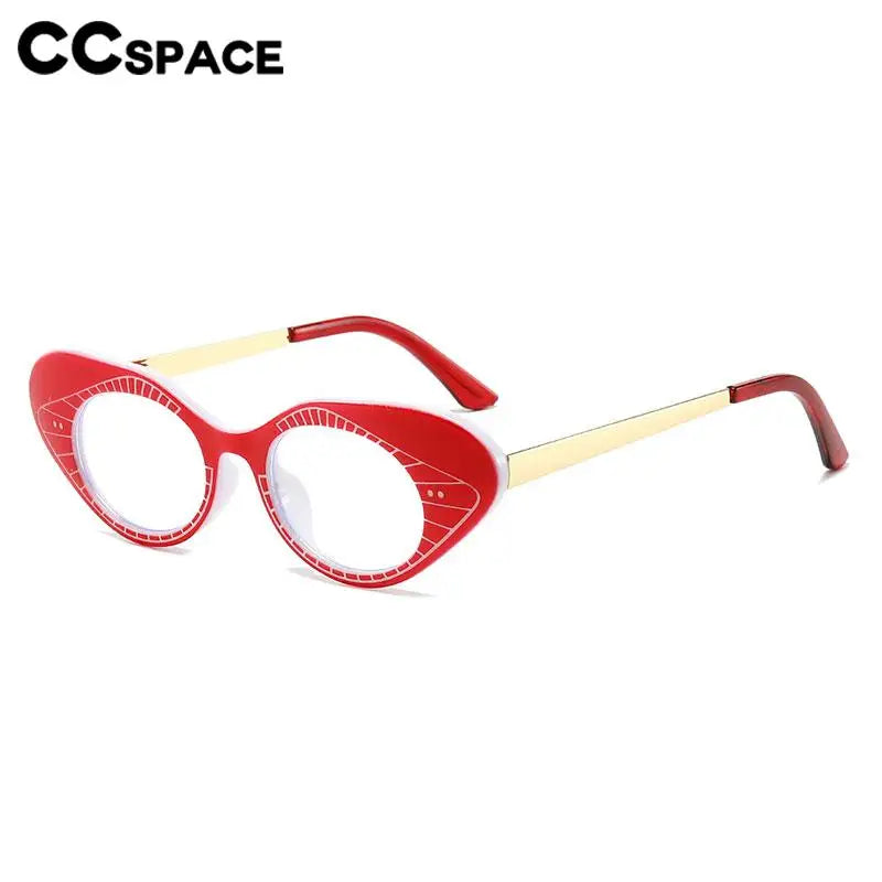 CCspace Women's Full Rim Cat Eye Titanium Eyeglasses Frame - Lightweight & Durable TR90 Material - Fashionable Reading Glasses for Work, Office & Everyday Wear