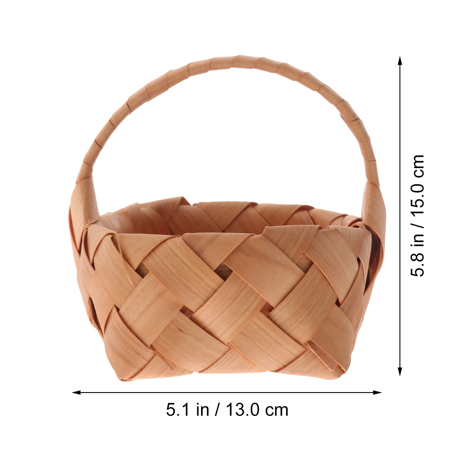 LUOZZY 2-Pack Handwoven Wicker Storage Baskets - Small Wooden Easter Egg & Flower Basket Set for Home Decor, Organizing, and Holiday Display