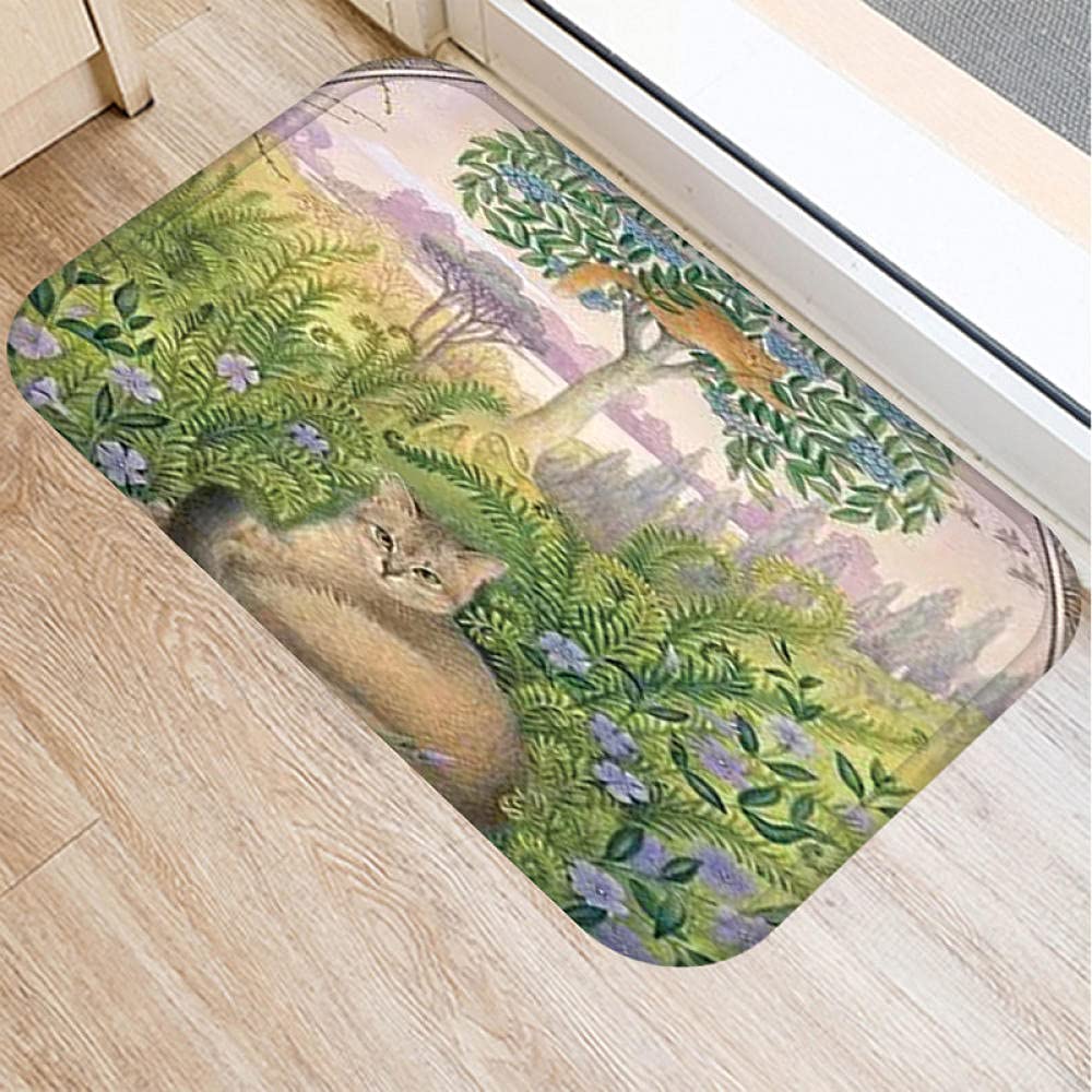 3D Printed Anti-Slip Floor Mat with Lovely Cats Pattern - 50x80cm Non-Slip Doormat for Indoor/Outdoor Use in Kitchen, Living Room, Bathroom & Bedroom - Perfect Home Decor Gift for Cat Lovers (Ideal for Entryways, Pet Areas & High-Traffic Spaces)