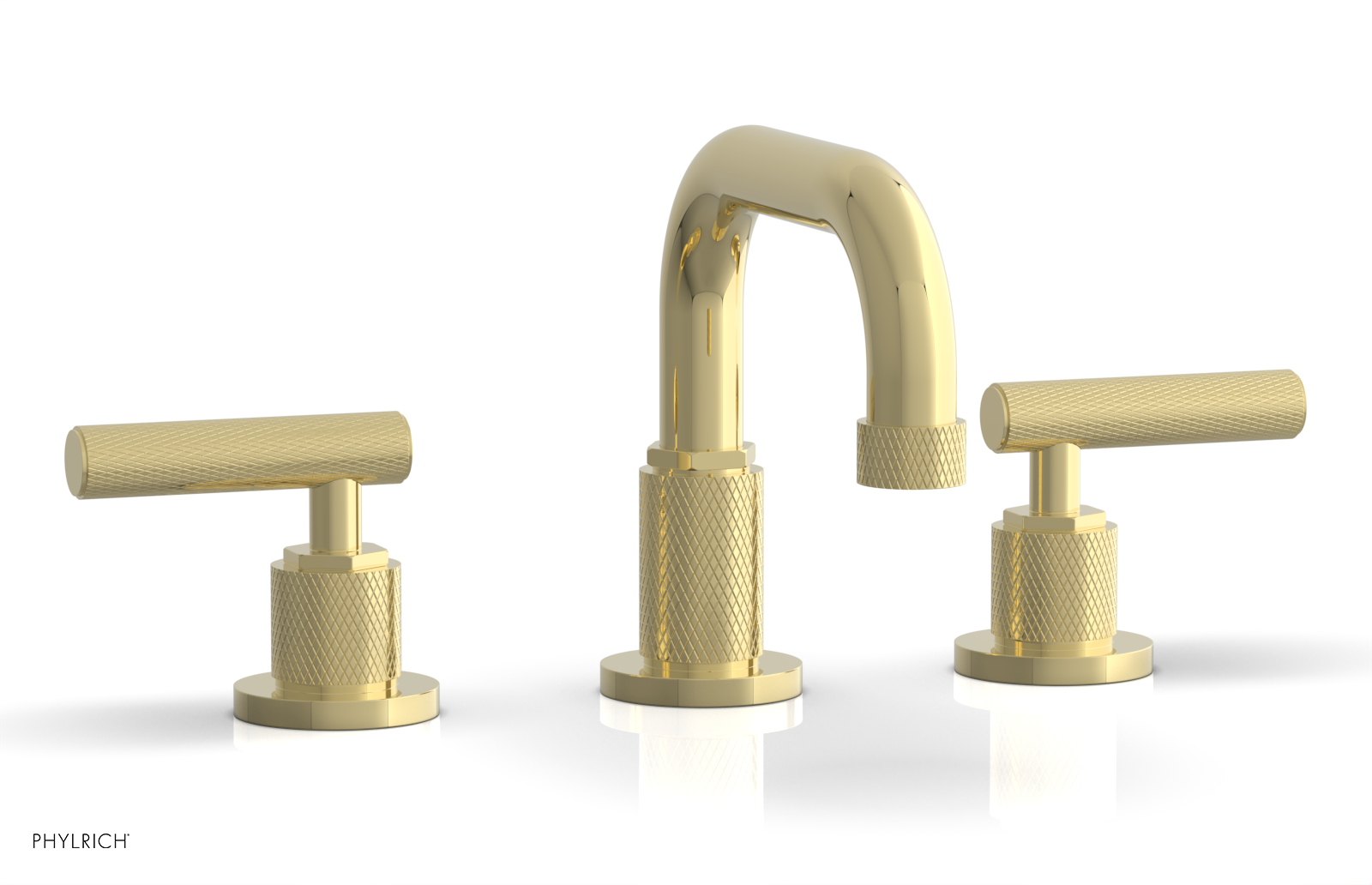 DUSTRIE Widespread Bathroom Faucet with Lever Handle & Knurled Design (Model 371-04) - Perfect for Modern Vanities and Powder Rooms