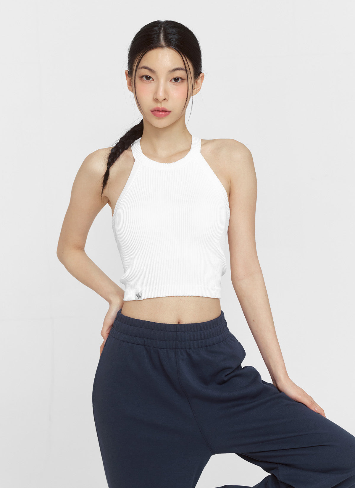 Stylish Ribbed Seamless Halter Neck Crop Top for Women | Trendy Summer Fashion | Perfect for Beach, Party & Casual Outfits