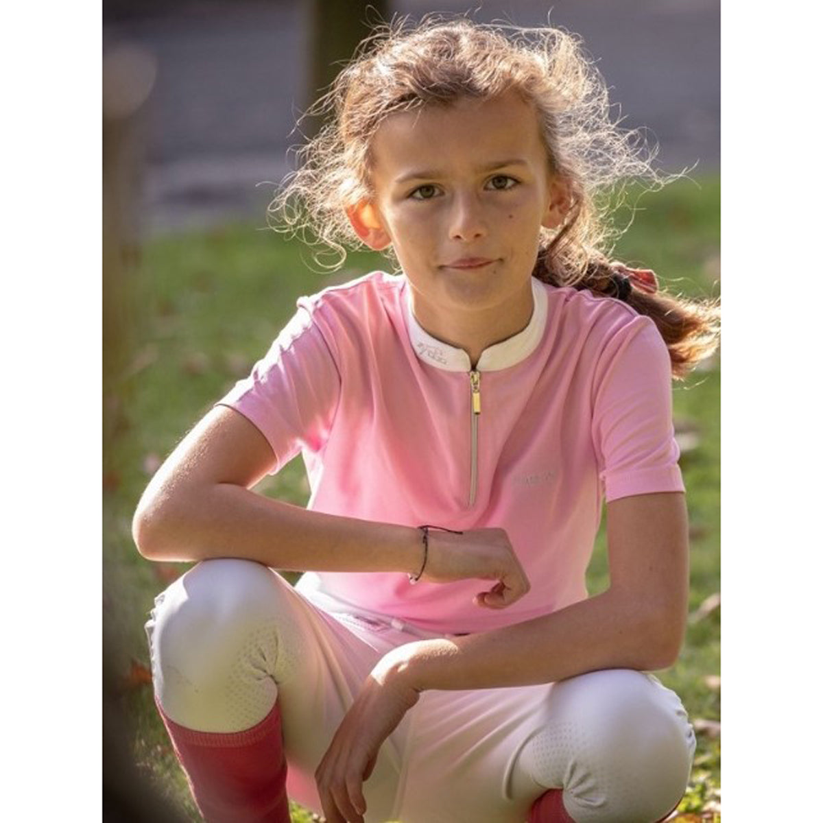 Jump'in Girls Short Sleeve Charlie Competition Polo Shirt - Breathable Performance Shirt for Cheerleading, Soccer & School Sports - Perfect for Practice, Games & Team Uniforms