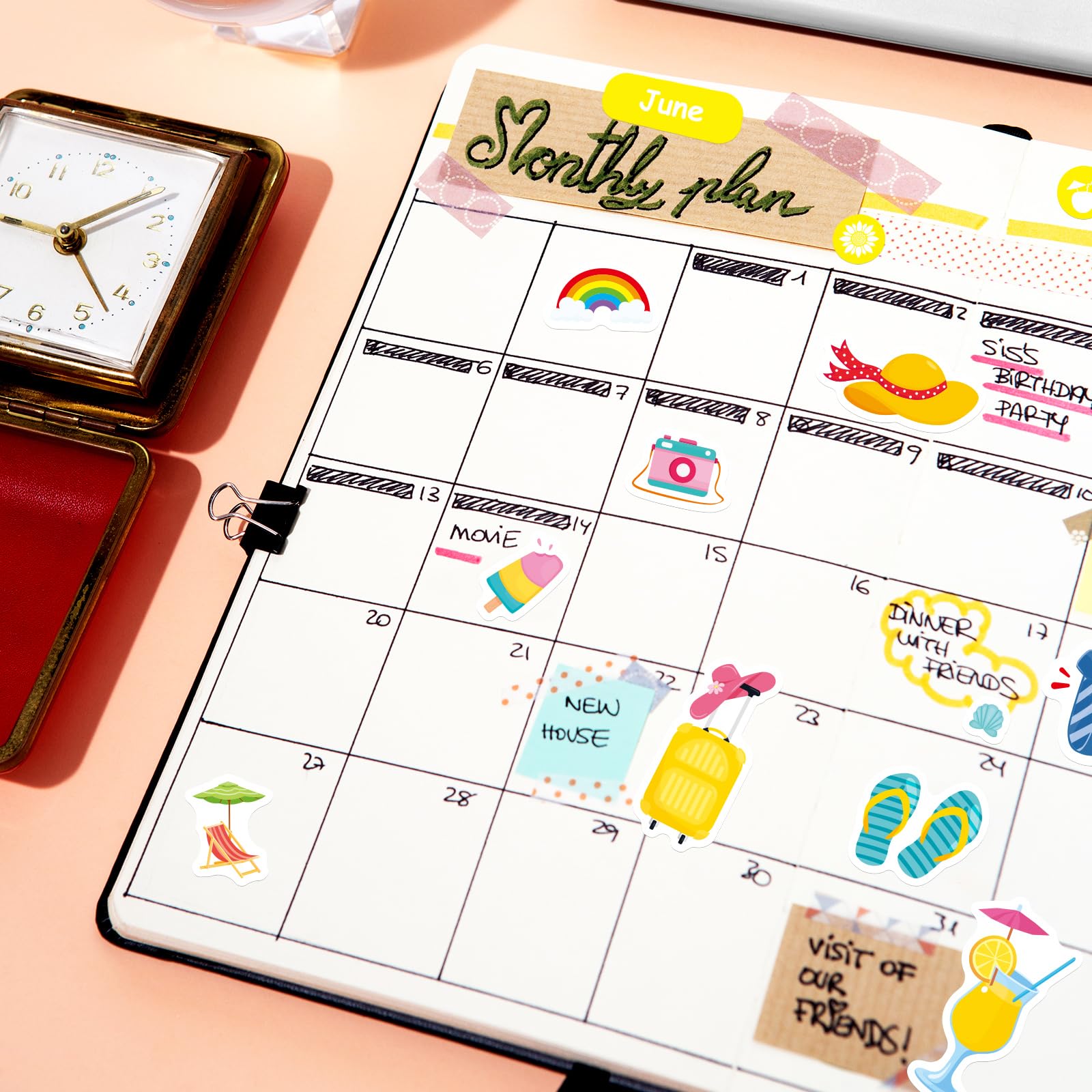 1200 Count Holiday Calendar Stickers - Seasonal Planner Stickers for Journal, Scrapbook, Water Bottle & Daily Planning - Perfect for DIY Projects, Bullet Journals & Gift Wrapping
