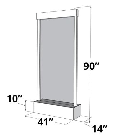 ADAGIO Tranquil River TRC2050 Stainless Steel Center Mount Clear Glass Shower Door - Perfect for Modern Bathrooms & Spa-Like Showers