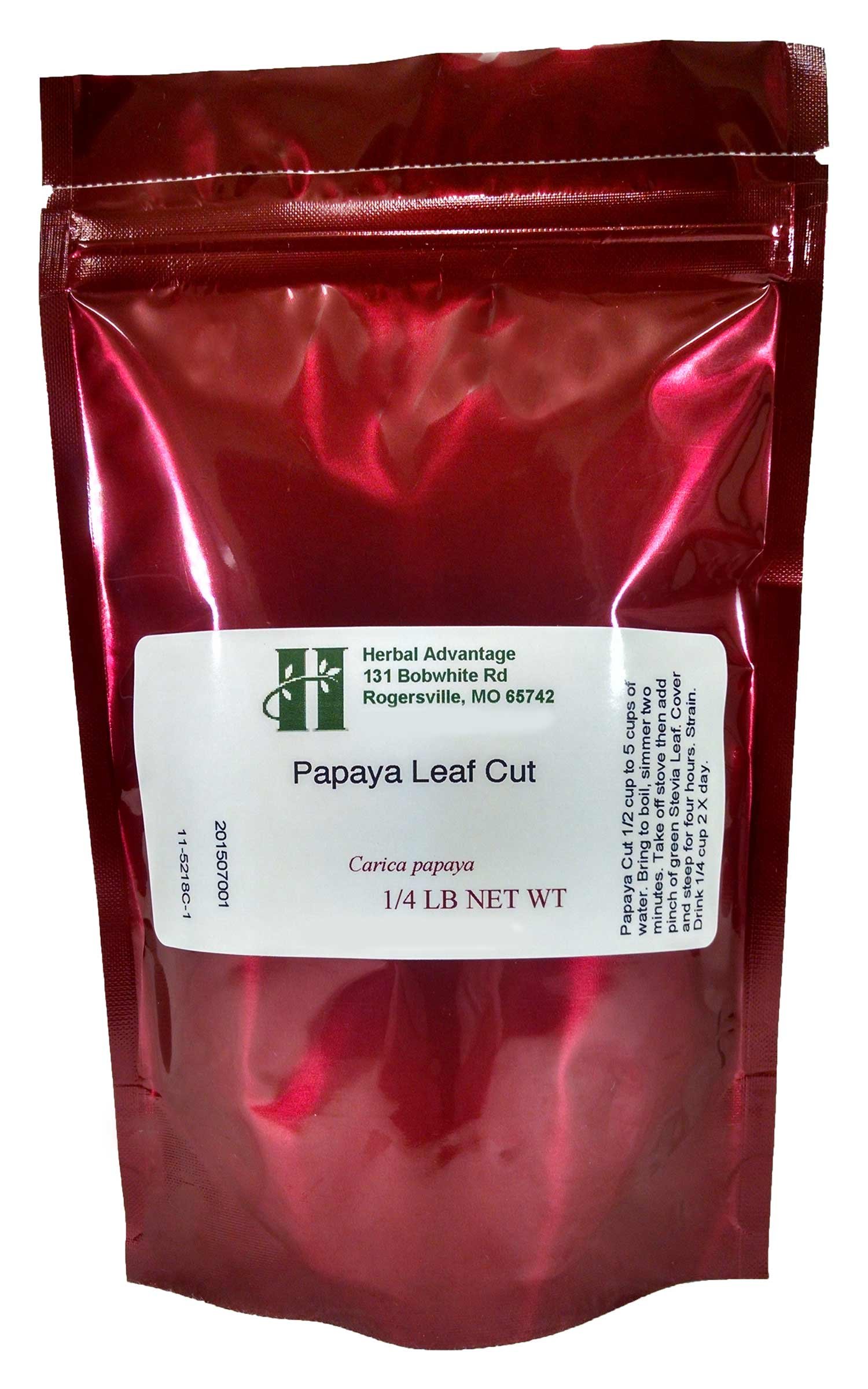 Organic Dried Papaya Leaf Cut (1/4 lb) - Herbal Tea, Natural Remedy & Cooking Ingredient for Digestion & Wellness