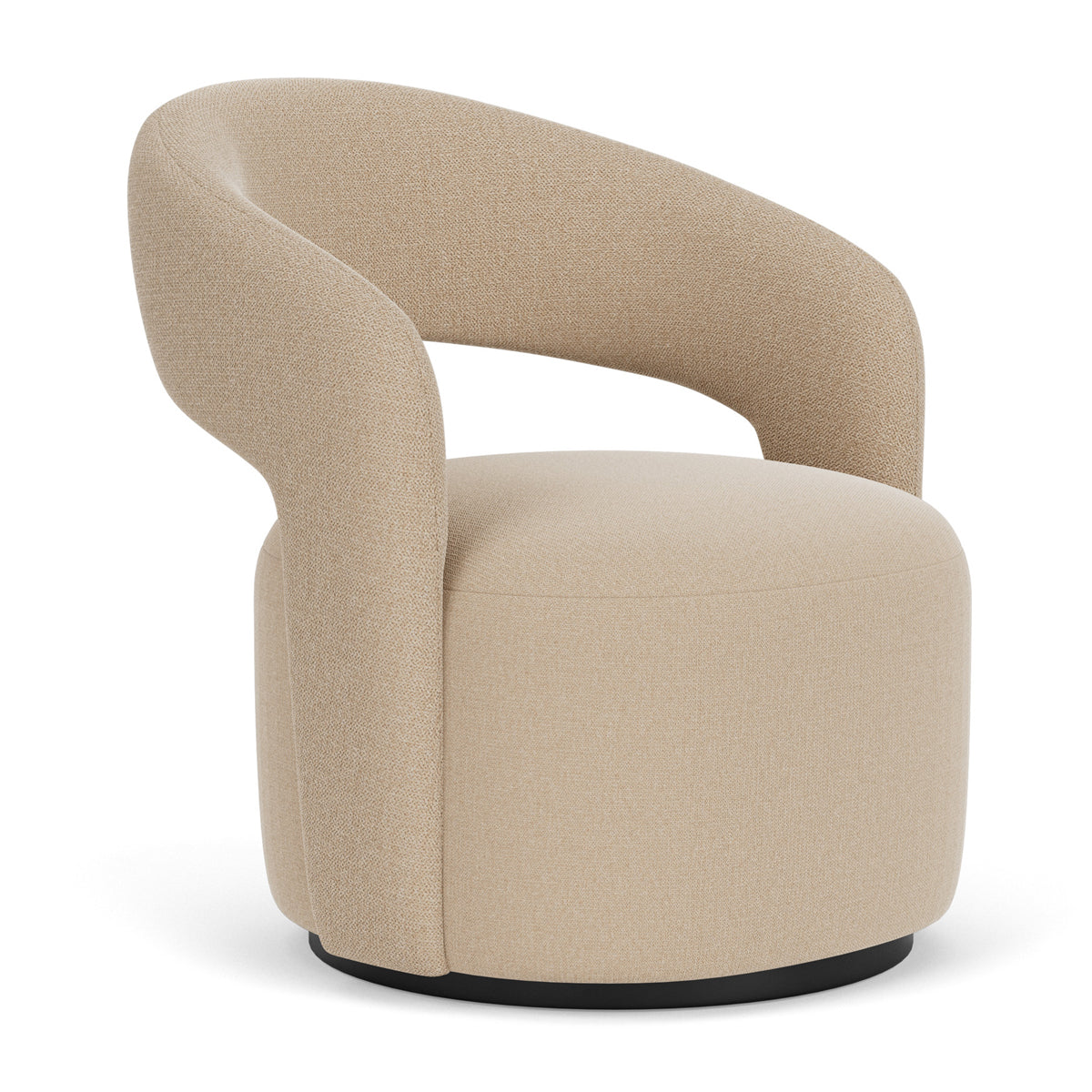 Stylish Judi Fabric Swivel Armchair - Modern Upholstered Accent Chair with 360° Rotation for Living Room, Bedroom or Office - Comfortable Lounge Seating for Home Decor