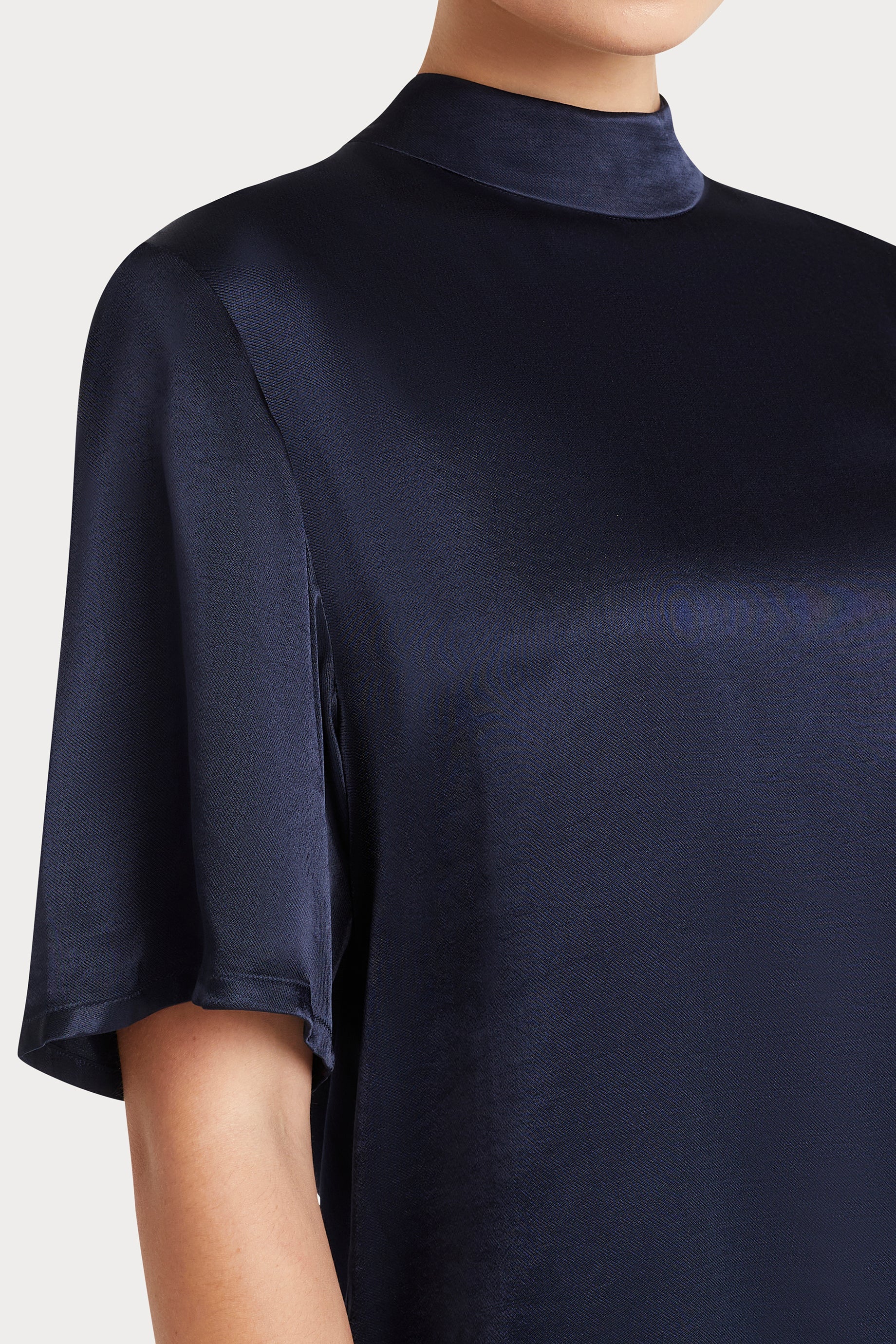 Husk FRIDA TOP Navy - Women's Fashion Casual T-Shirt for Everyday Wear & Outfits