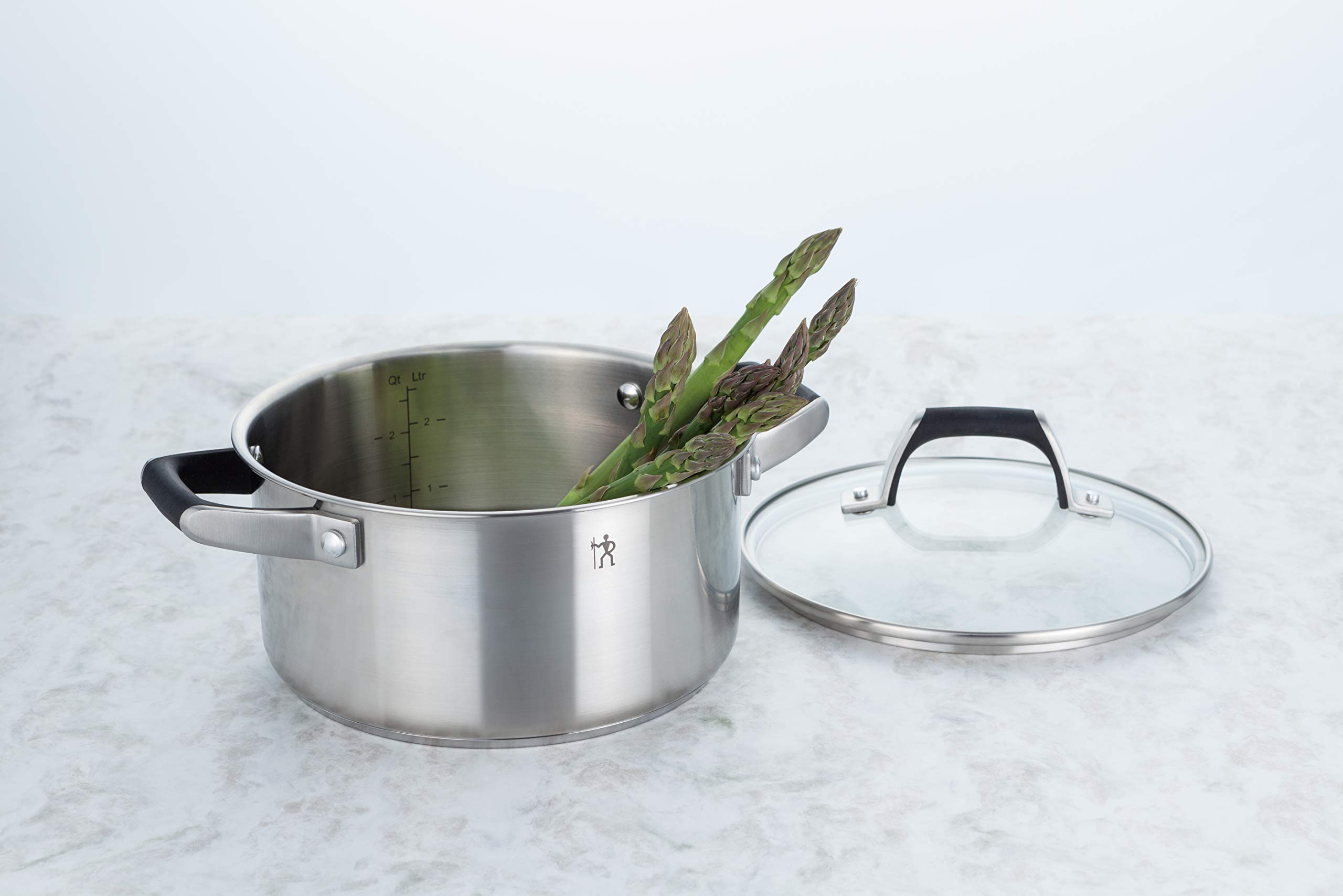 Henckels 40582-200 HI Style Basic 3L Stainless Steel Stew Pot with Two Handles, 7.9 inches (20 cm), Induction Compatible - Perfect for Soups, Stews & Slow Cooking