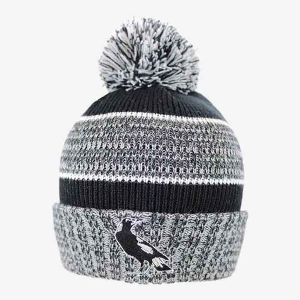 Collingwood Magpies Blitz Beanie - Official AFL Team Winter Hat for Men & Women - Warm Knit Beanie for Football Fans - Perfect for Cold Weather Games & Outdoor Activities