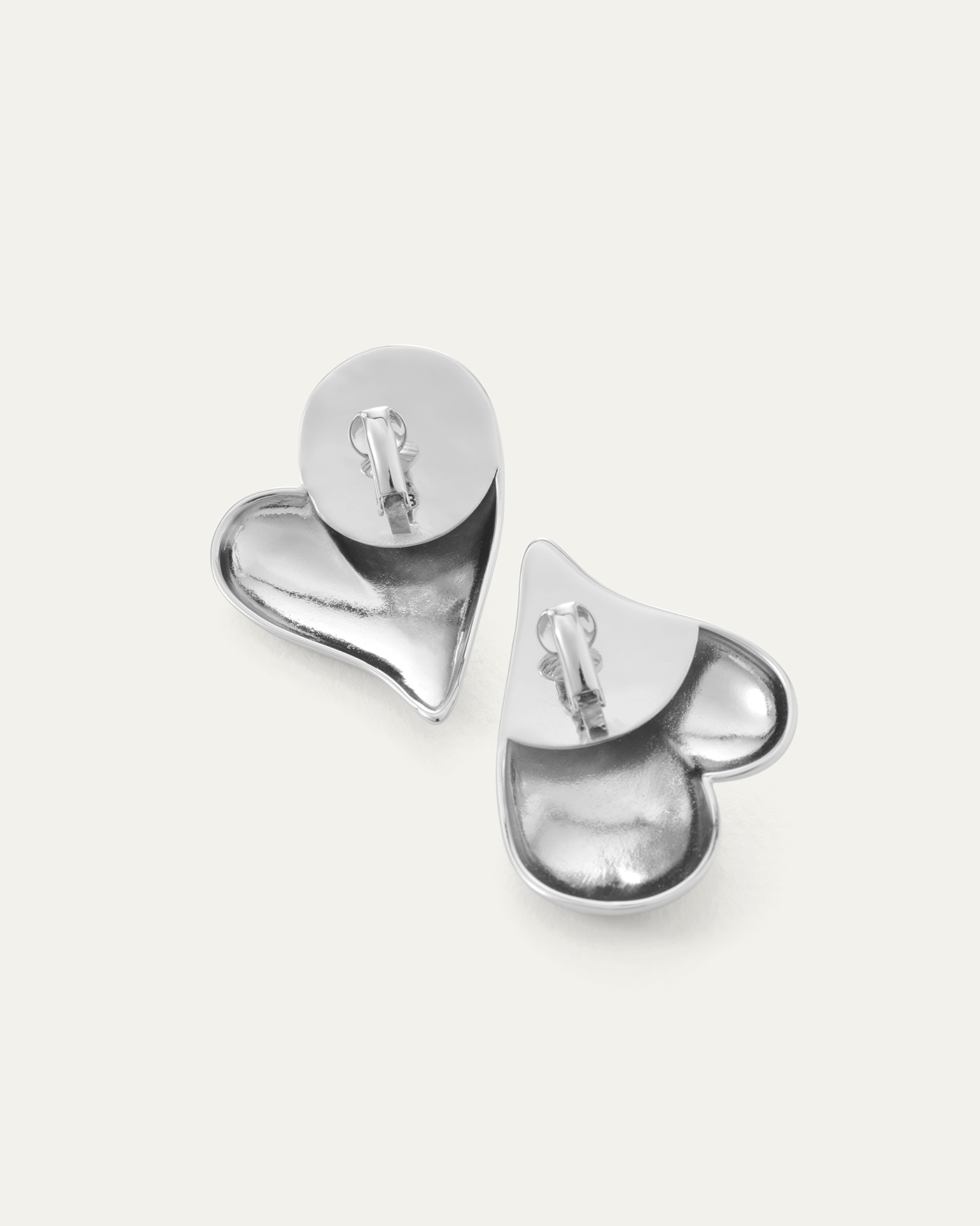 Trendy Heart Button Clip-On Earrings for Women - Fashion Jewelry for Parties, Weddings & Everyday Wear