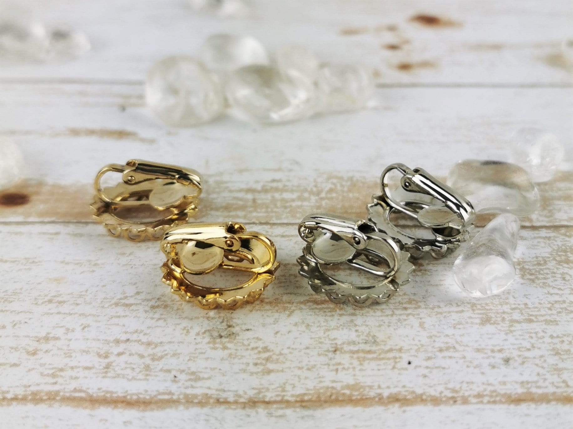 Clip On Earring Settings - No-Piercing Earrings for Women & Girls - Fashionable & Comfortable for Daily Wear, Parties & Special Occasions