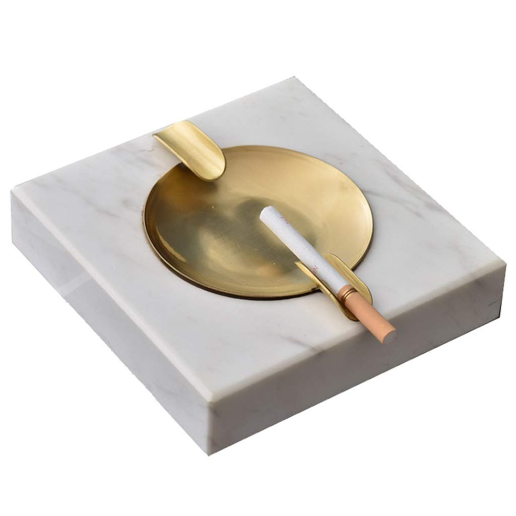 Premium White Marble Ashtray for Cigars - 153cm Elegant Home & Office Decor - Perfect for Living Room, Coffee Table, Business Gifts & Luxury Smoking Accessories