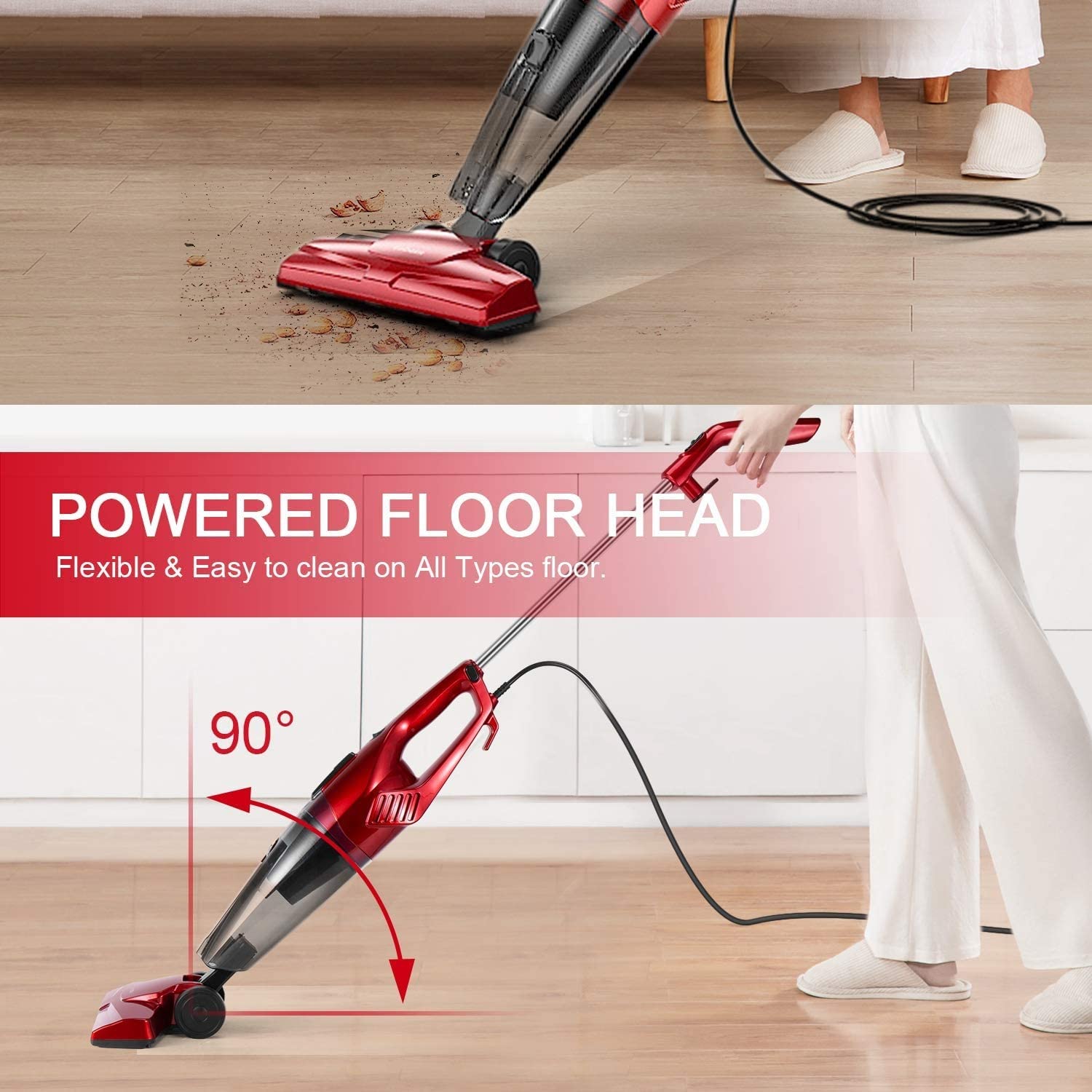 Powerful Handheld Vacuum Cleaner for Home & Car - Multi-Surface Cleaning