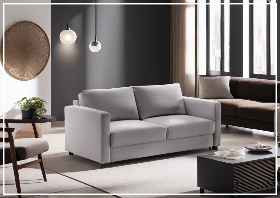 Luonto Fantasy Full XL Fabric Sleeper Sofa with Gas Spring Mechanism - Convertible Bed for Small Spaces, Guest Rooms & Apartments