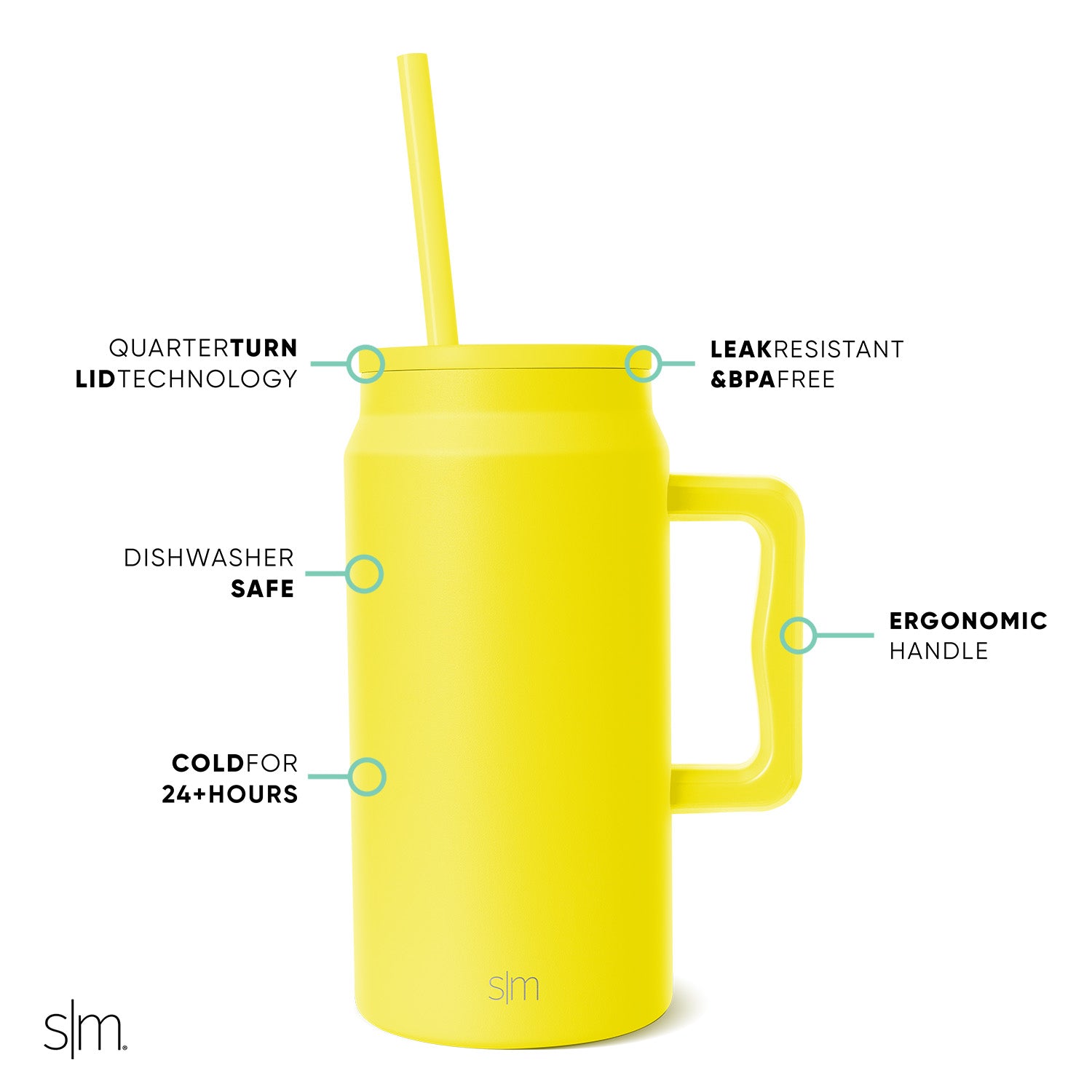 50oz Trek Tumbler - Insulated Stainless Steel Water Bottle with Lid & Straw - Keeps Drinks Hot/Cold for Hours - Perfect for Hiking, Camping, Gym & Outdoor Activities