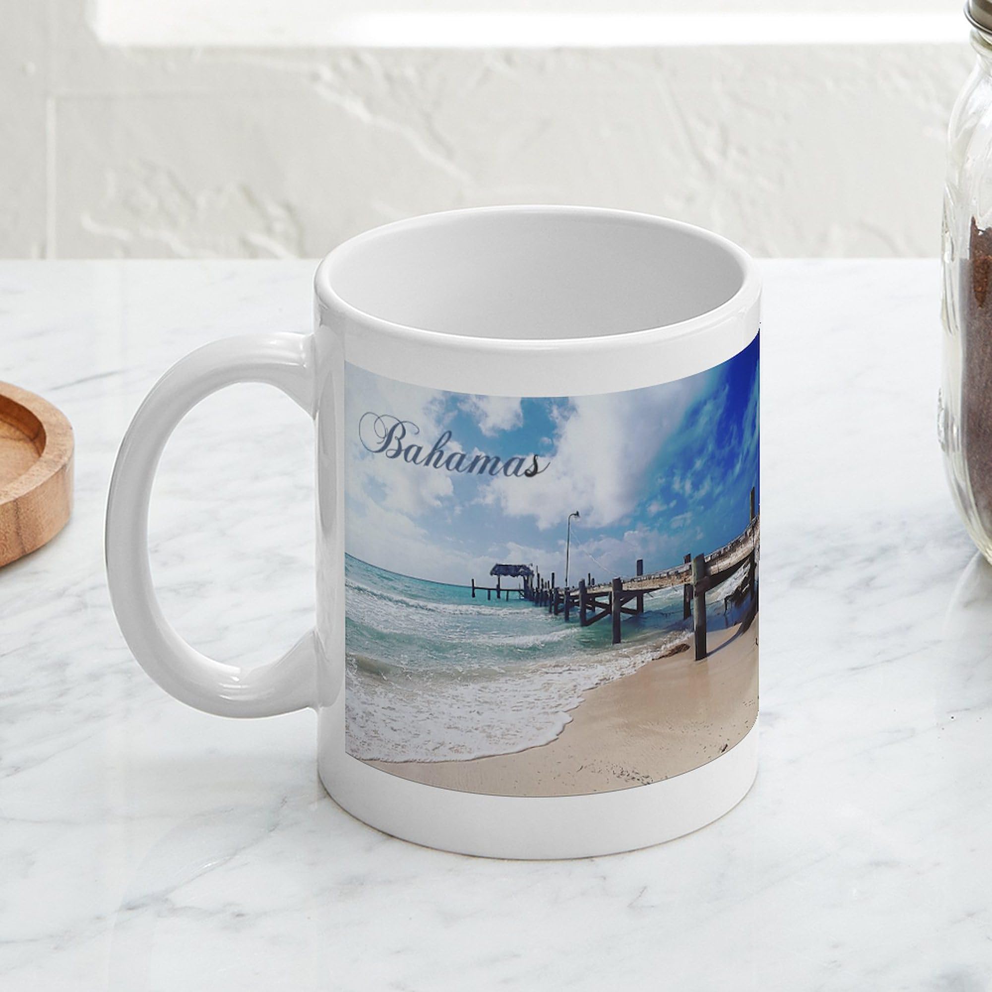 Bahamas Themed 11 oz (325 ml) Ceramic Coffee Mug - Perfect for Home, Office & Travel | Gift Idea for Beach Lovers & Vacation Enthusiasts