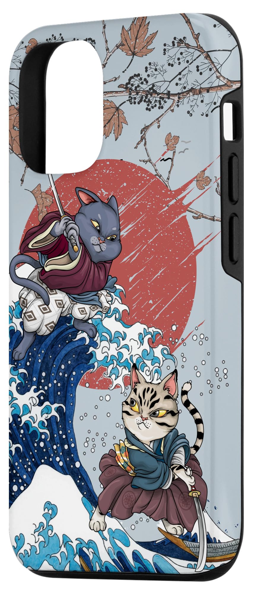 iPhone 12/12 Pro Case - Japanese Wave Samurai Anime Manga Phone Cover - The Great Wave Off Kanagawa Art Design - Perfect for Anime Fans & Japan Culture Lovers