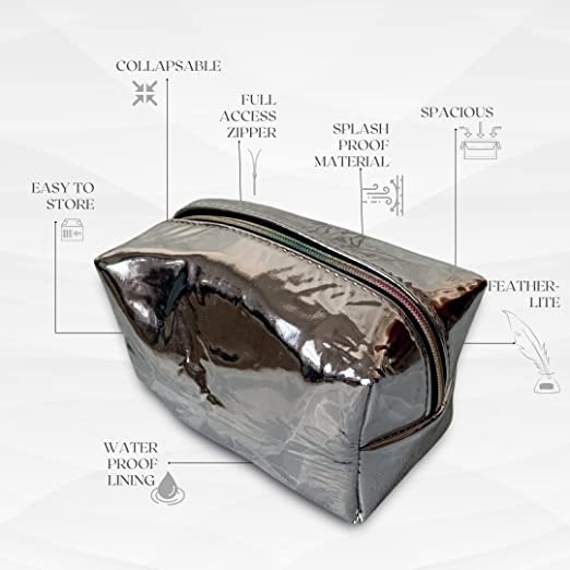 Women's Makeup Travel Bag - Waterproof Cosmetic Organizer Pouch for Toiletries & Makeup Accessories | Perfect for Travel, Gym, and Daily Use
