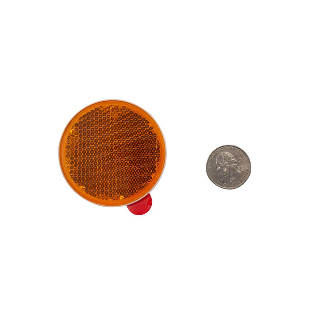 Adhesive Round Reflectors - Quick Mount Safety for Bikes, Cars, Mailboxes