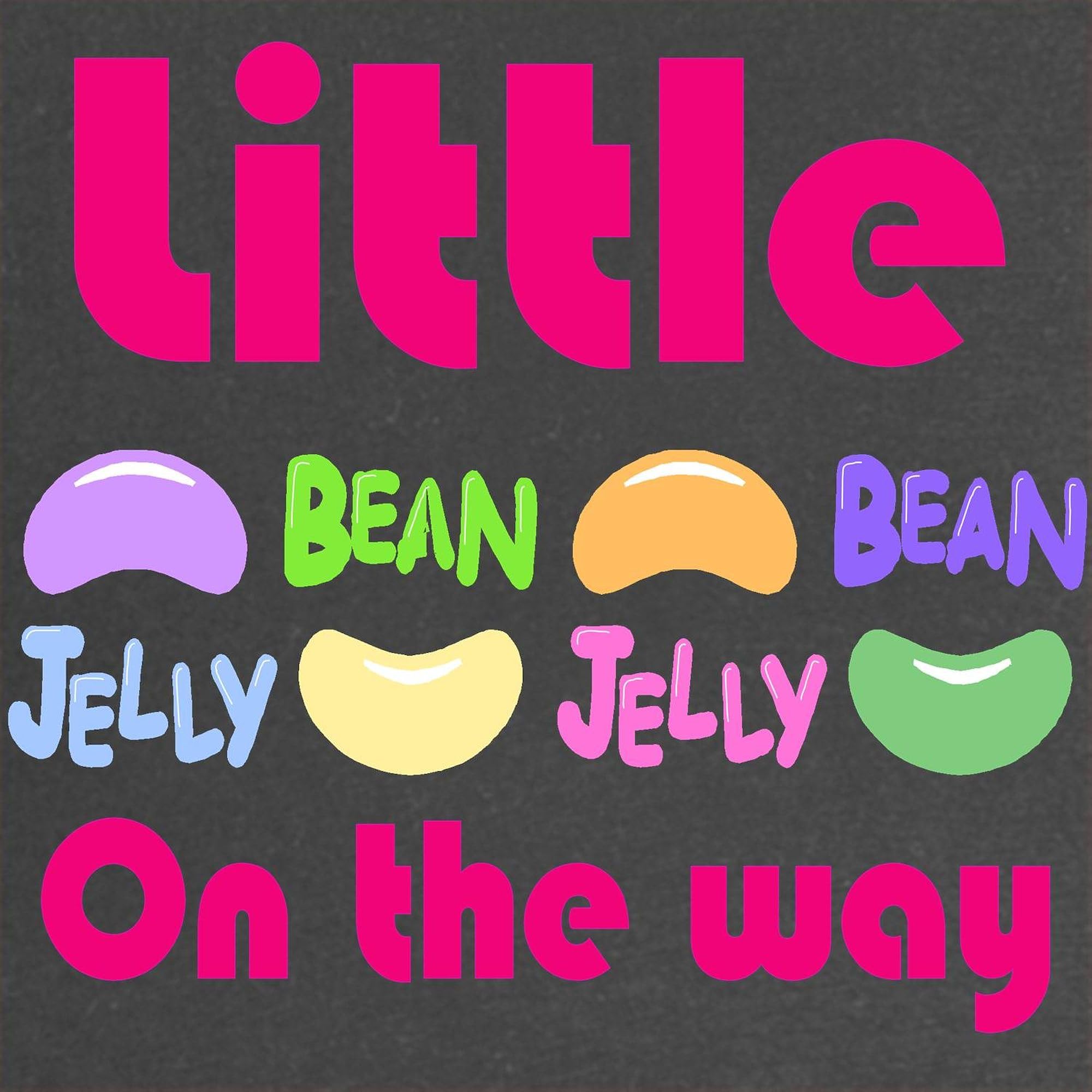 Little Jelly Bean On The Way Maternity T-Shirt - Women's Ruched Side Pregnancy Tee for Expecting Moms | Comfortable & Stylish for Baby Showers, Gender Reveals & Maternity Photos