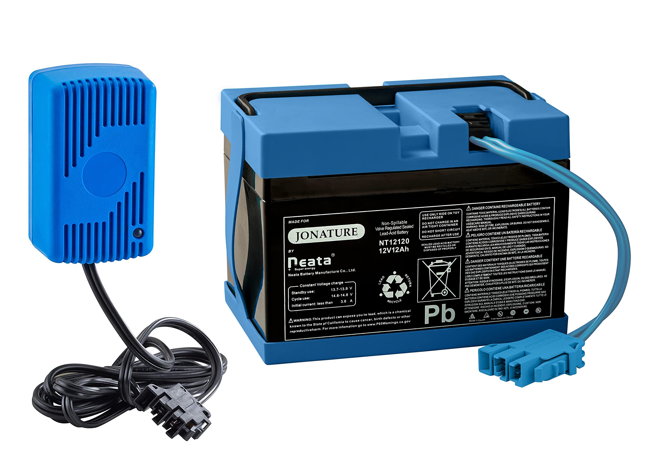 12V 12AH Replacement Battery with 3A Fast Charger for Peg Perego, Polaris RZR 900, Slingshot, John Deere Gator XUV & Gaucho Rock'in Kids Ride-On Cars - Power Up Your Child's Electric Vehicle for Outdoor Adventures