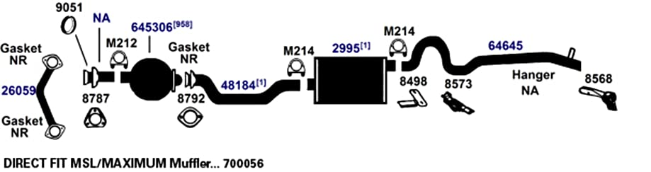 AP Exhaust Muffler 700056 - For Car & Truck Exhaust Systems