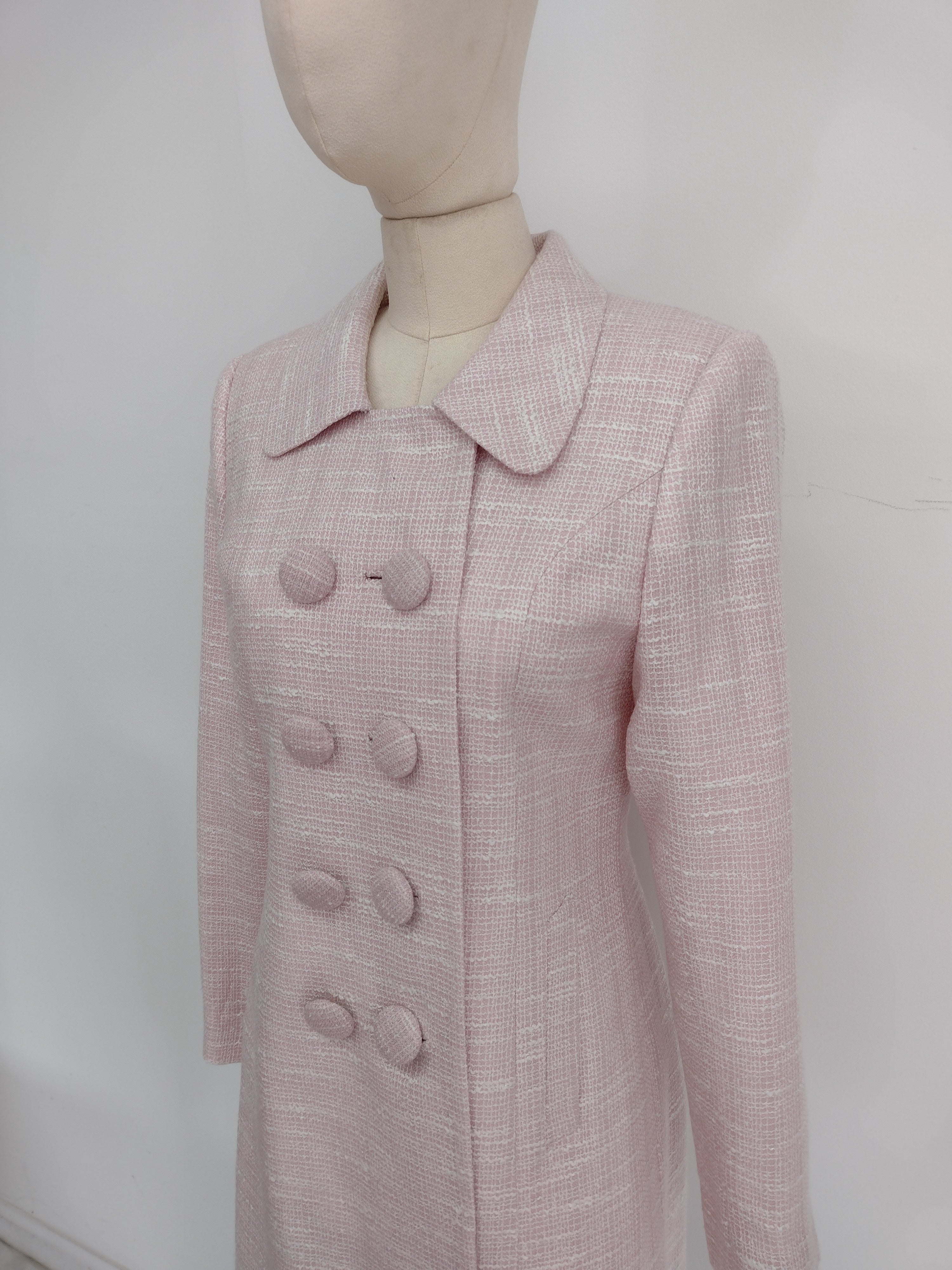 Black Swan French Tweed Limited Edition Pink Winter Coat - Women's Elegant Warm Jacket for Cold Weather | Perfect for Holiday Parties, Date Nights & Winter Fashion