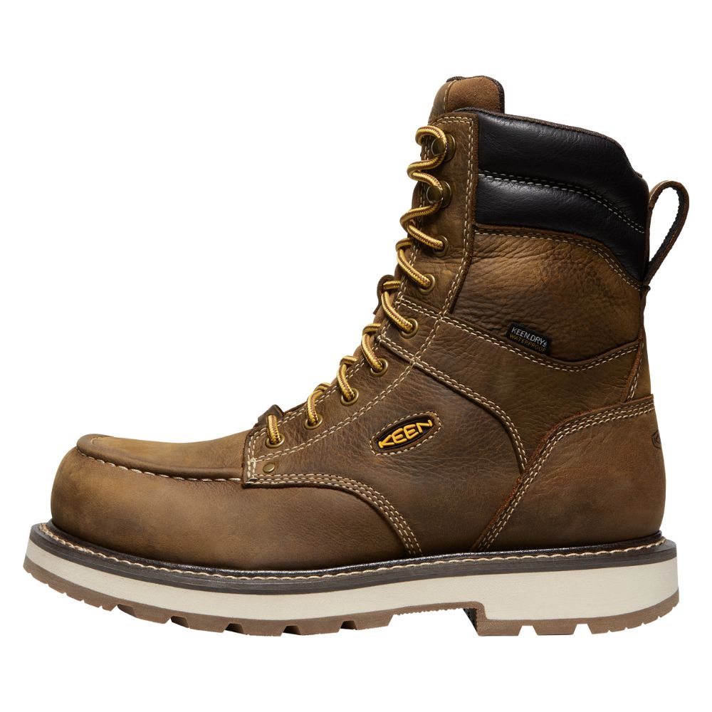 Keen Cincinnatti 90° Heel Men's Size 8 Waterproof Composite Toe Work Boots - OSHA Approved Safety Shoes for Construction, Warehouse & Outdoor Work (Model 1028288)
