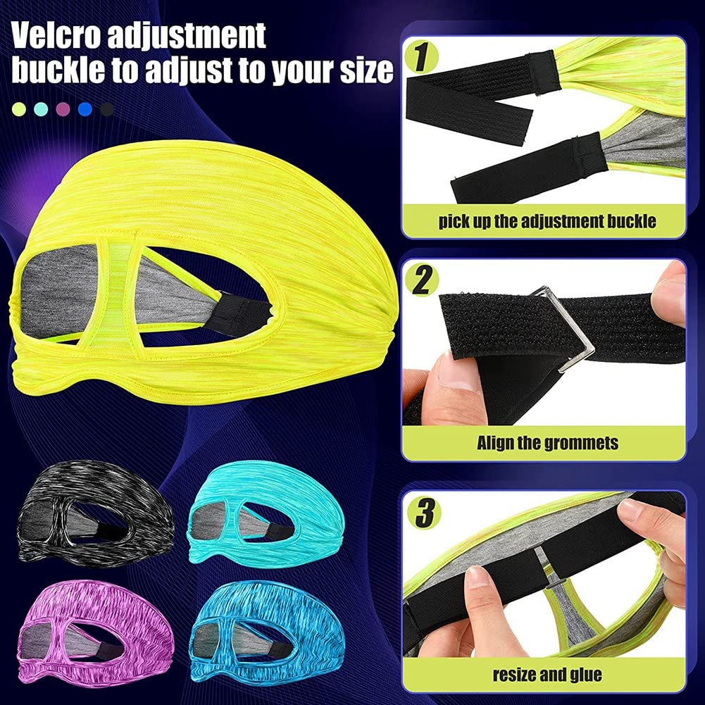 Koanhinn 5-Pack VR Eye Sweatband - Breathable Virtual Reality Headset Cover & Accessories for Oculus Quest, HTC Vive - Perfect for Gaming, Fitness & Long VR Sessions
