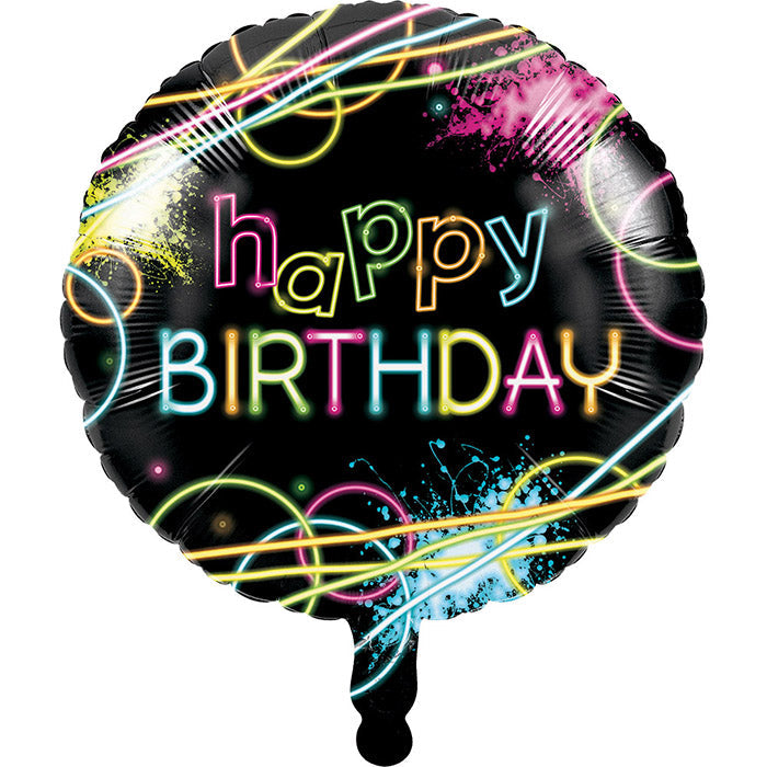 10 Pack Bulk Glow in The Dark Party Balloons - Mylar Foil Balloons for Birthday, Wedding, Baby Shower & Night Events - Perfect for Indoor/Outdoor Decorations