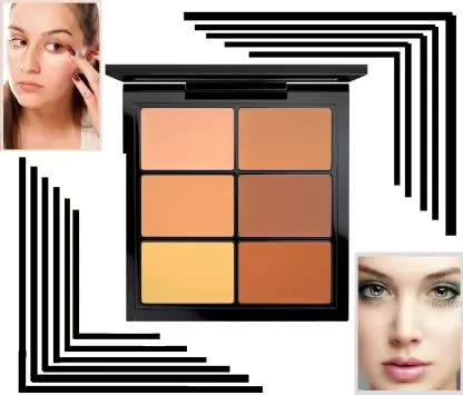 6 Colors Contour Concealer Palette - Professional Makeup Kit for Face Highlighting & Contouring - Perfect for Daily Use, Photo Shoots & Special Events