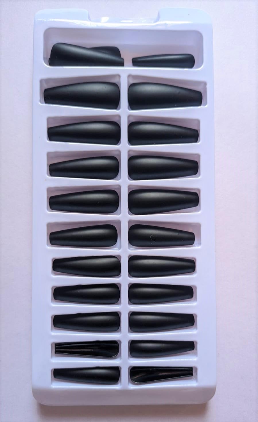 Black Fake Nails for Women & Girls - Long Lasting Press on Nails with Glue - Perfect for Parties, Weddings, and Daily Wear