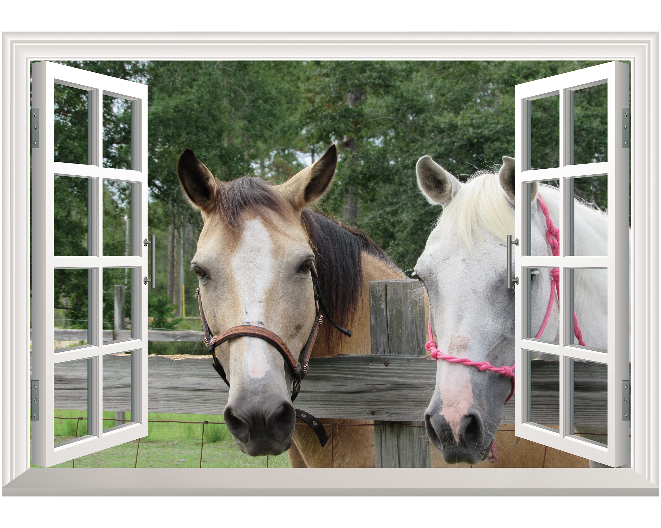 FLFK Horse Faux Window Wall Sticker - 16