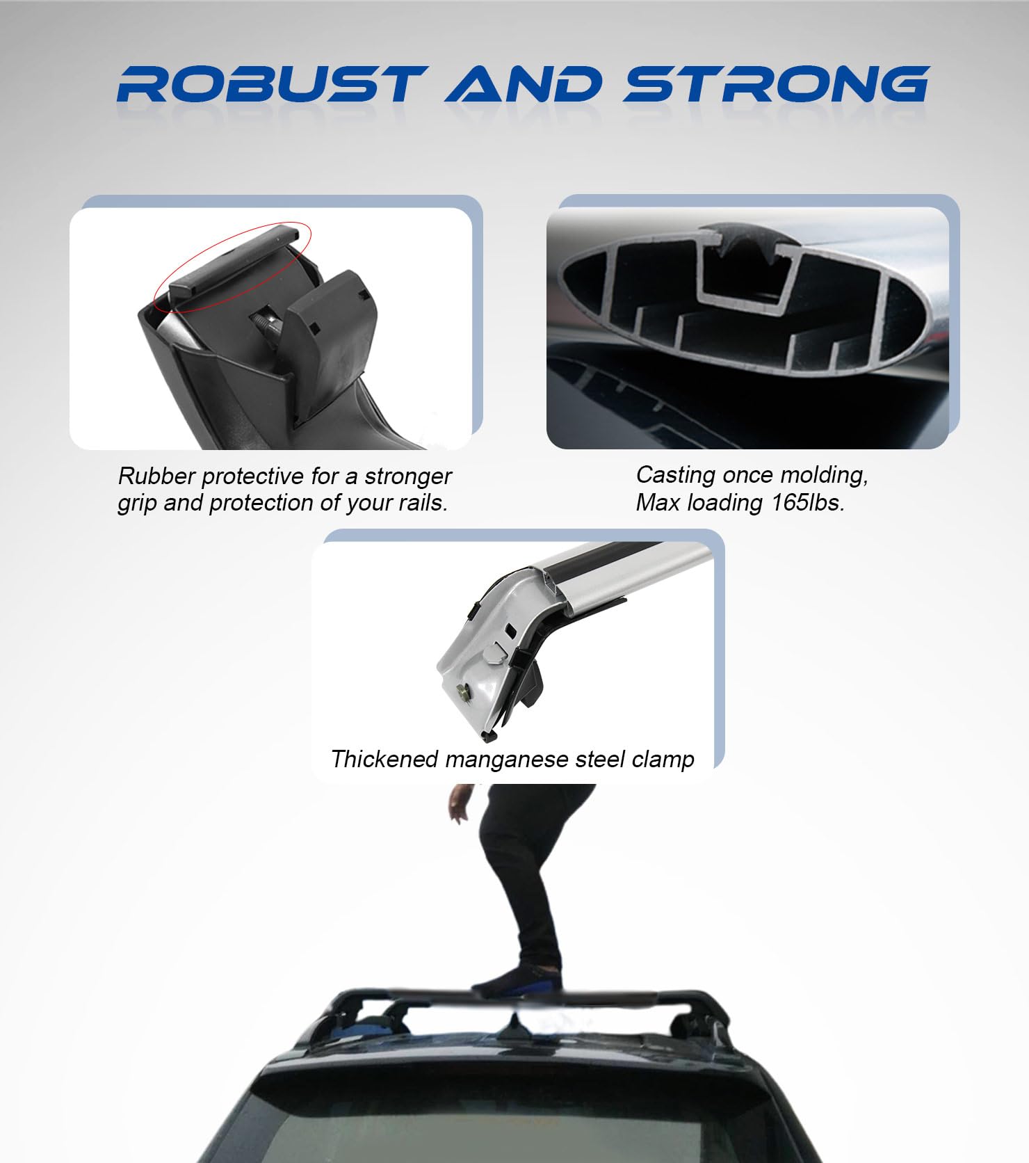 Lockable Roof Racks for Lexus RX 2016-2022 - Anti-Theft Cross Bars & Rails (Not Fit Panoramic Sunroof) - Perfect for Kayak, Snowboard, Ski & Outdoor Gear Storage