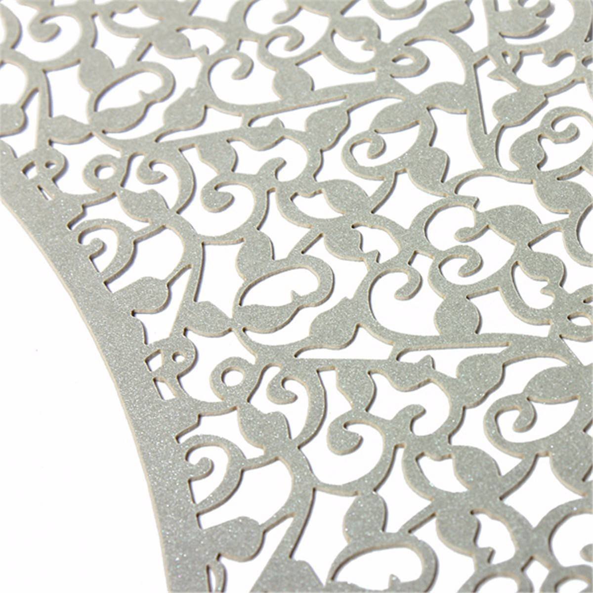 60-Pack Gray Filigree Vine Lace Laser-Cut Cupcake Wrappers - Elegant Baking Cups for Muffins, Wedding Cakes & Birthday Party Decorations - Perfect for Dessert Displays, Tea Parties, and Special Occasions