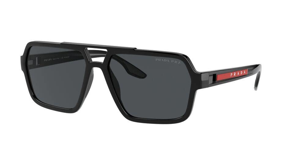 Prada Women's Sporty Rectangular Sunglasses - UV Protection Polarized Fashion Shades for Driving, Beach & Outdoor Activities