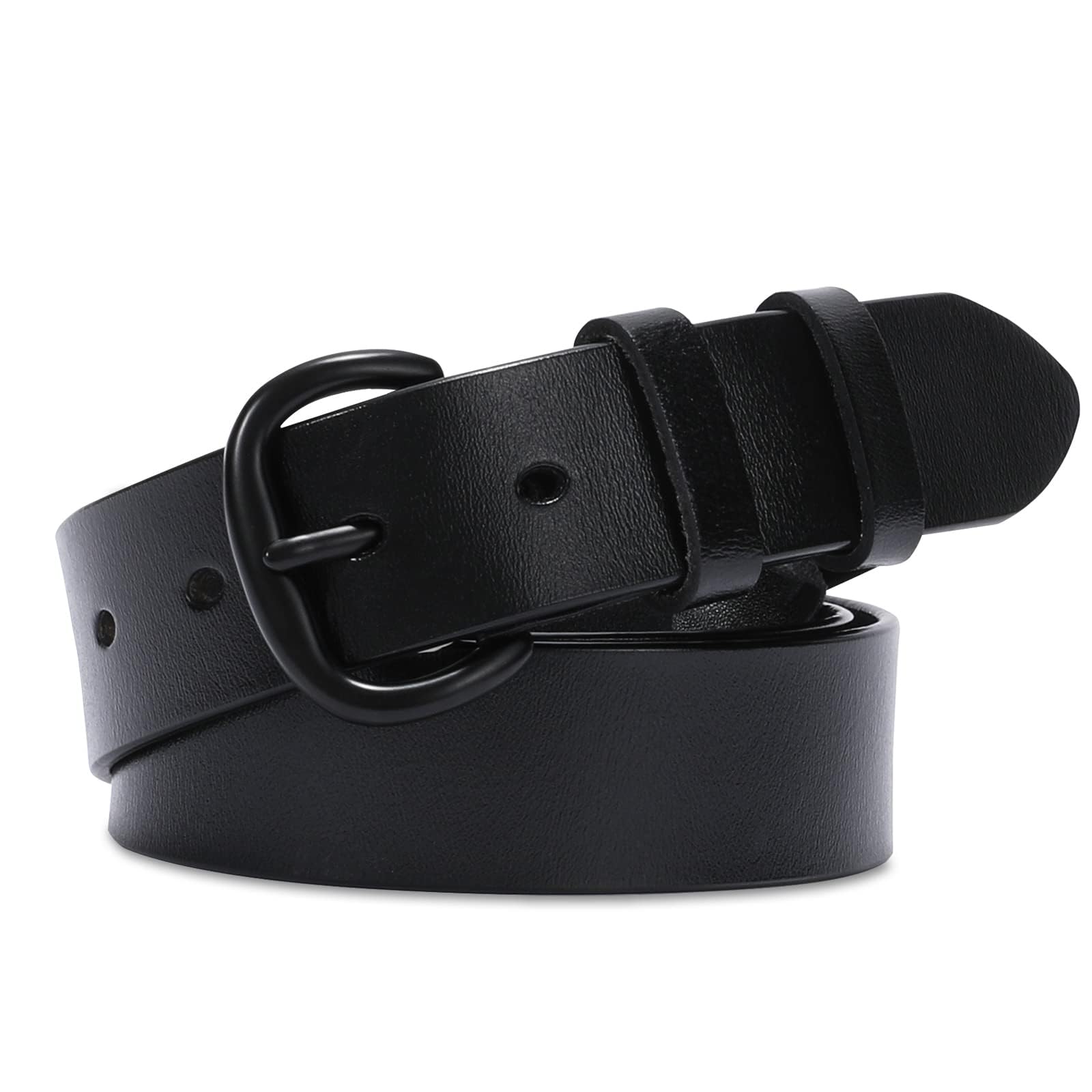 WHIPPY Women's Genuine Leather Belt for Jeans, Pants & Dresses - Adjustable Waist Belt with Decorative Pin Buckle - Fashion Accessory for Casual, Office & Evening Outfits