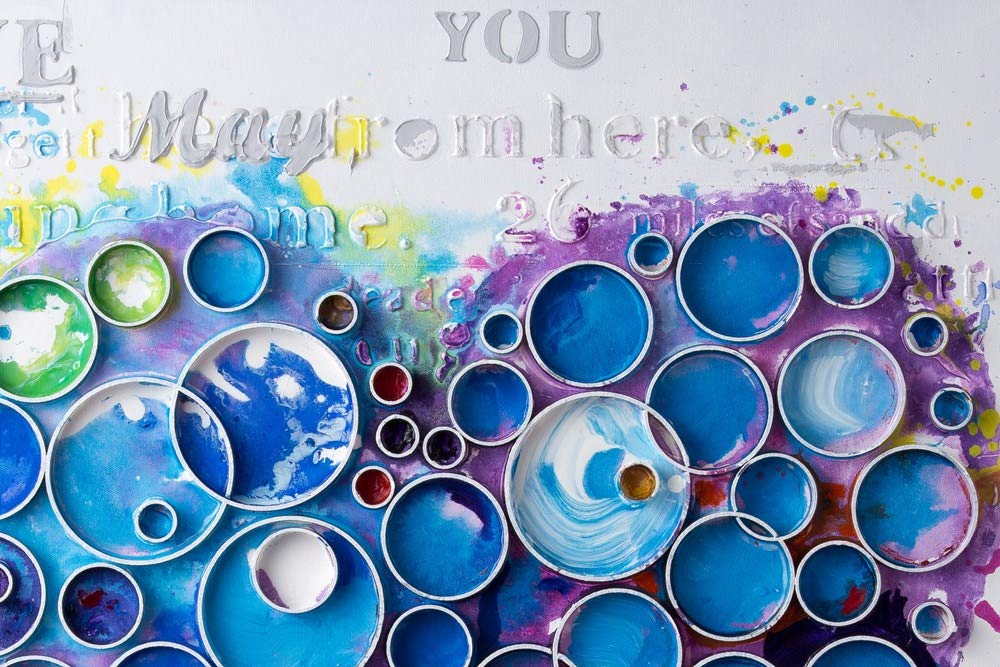 Blue Casa Work of Heart Wall Art - Handmade Home Decor for Living Room, Bedroom & Office - Perfect Gift for Housewarming & Holidays