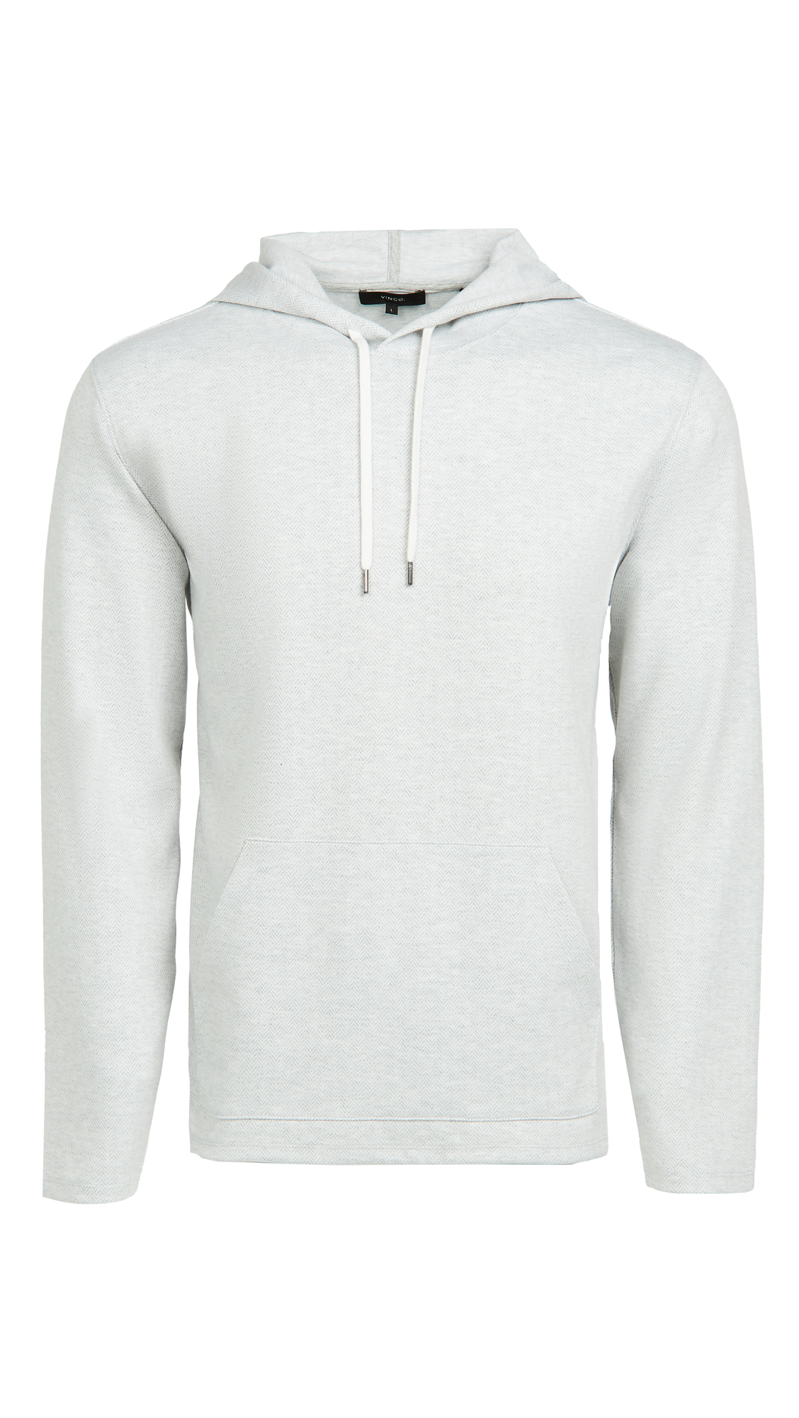 Vince Men's Herringbone Pullover Hoodie - Soft Fleece-Lined Sweatshirt for Casual Wear & Outdoor Activities | Winter Comfort & Street Style Fashion