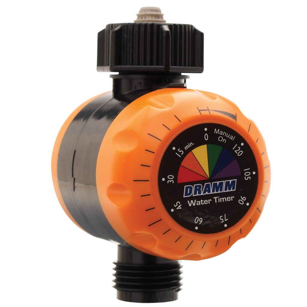 Dramm ColorStorm 1 Zone Water Timer - Adjustable Irrigation Controller for Garden & Lawn (Yellow, Orange, Blue, Green, Red) | Perfect for Automatic Plant Watering & Sprinkler Systems