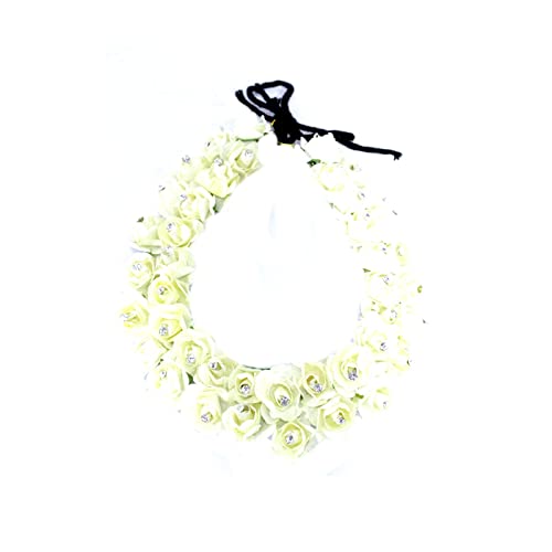 Ekan Flower Artificial Gajra Hair Clip - White Floral Hair Bun Accessories for Women | Perfect for Weddings, Parties & Traditional Indian Outfits