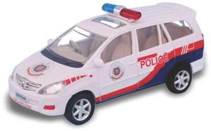 Kids' White Sheel Ambulance & Innova Police Car Toy Set - Emergency Rescue Vehicle Playset for Pretend Play & Role-Playing Games