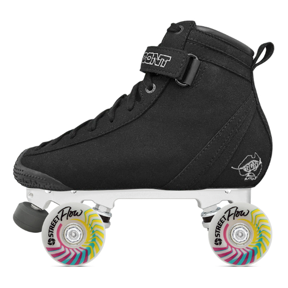 Bont Vegan Parkstar Tracer Flow Package - Premium Vegan Roller Skates for Women & Men - Perfect for Indoor & Outdoor Skating, Rink, Park, and Street Use