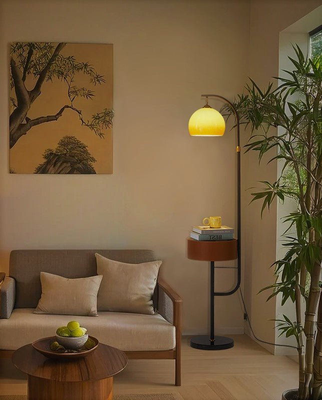 Modern Caramel Arch Floor Lamp - Adjustable Height, Dimmable LED Light for Living Room, Bedroom & Office Decor | Perfect for Reading, Relaxing & Ambient Lighting