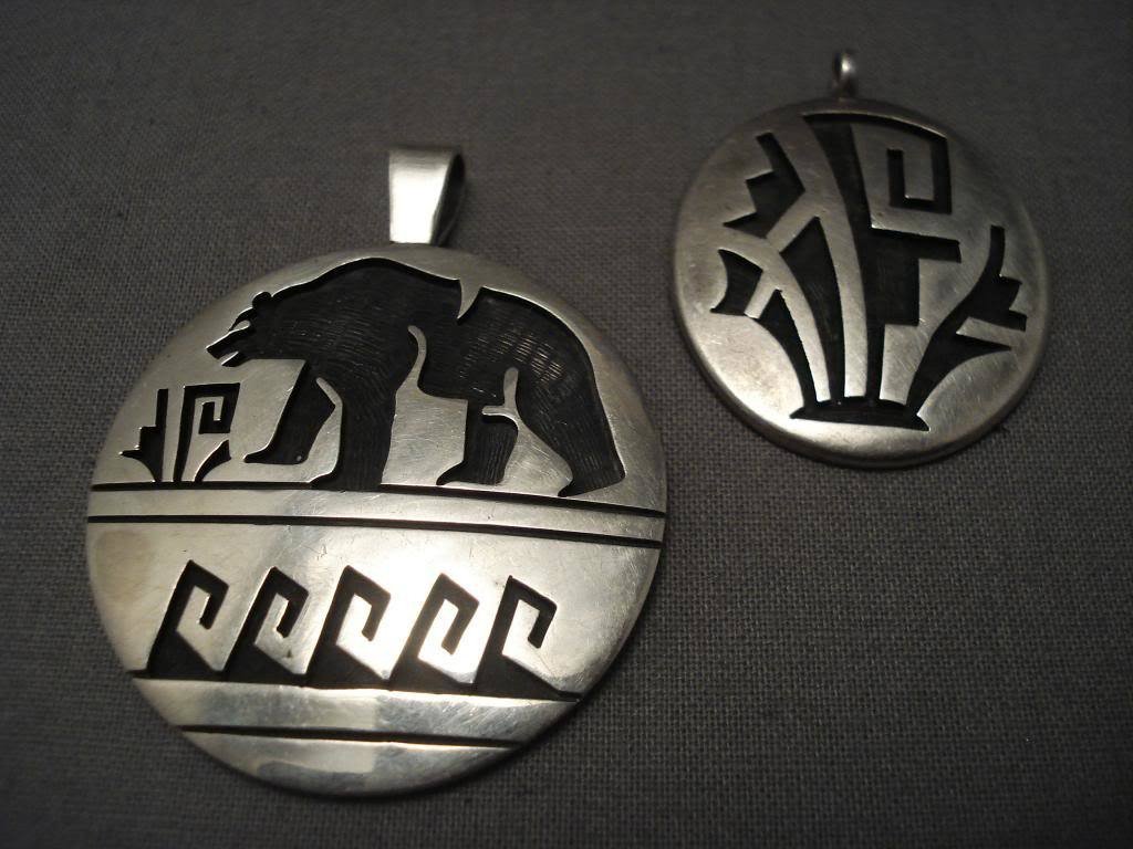 Vintage Hopi Wil Saufkie Native American Silver Jewelry Pendant - Authentic Handmade Tribal Necklace for Boho Fashion & Spiritual Gifts