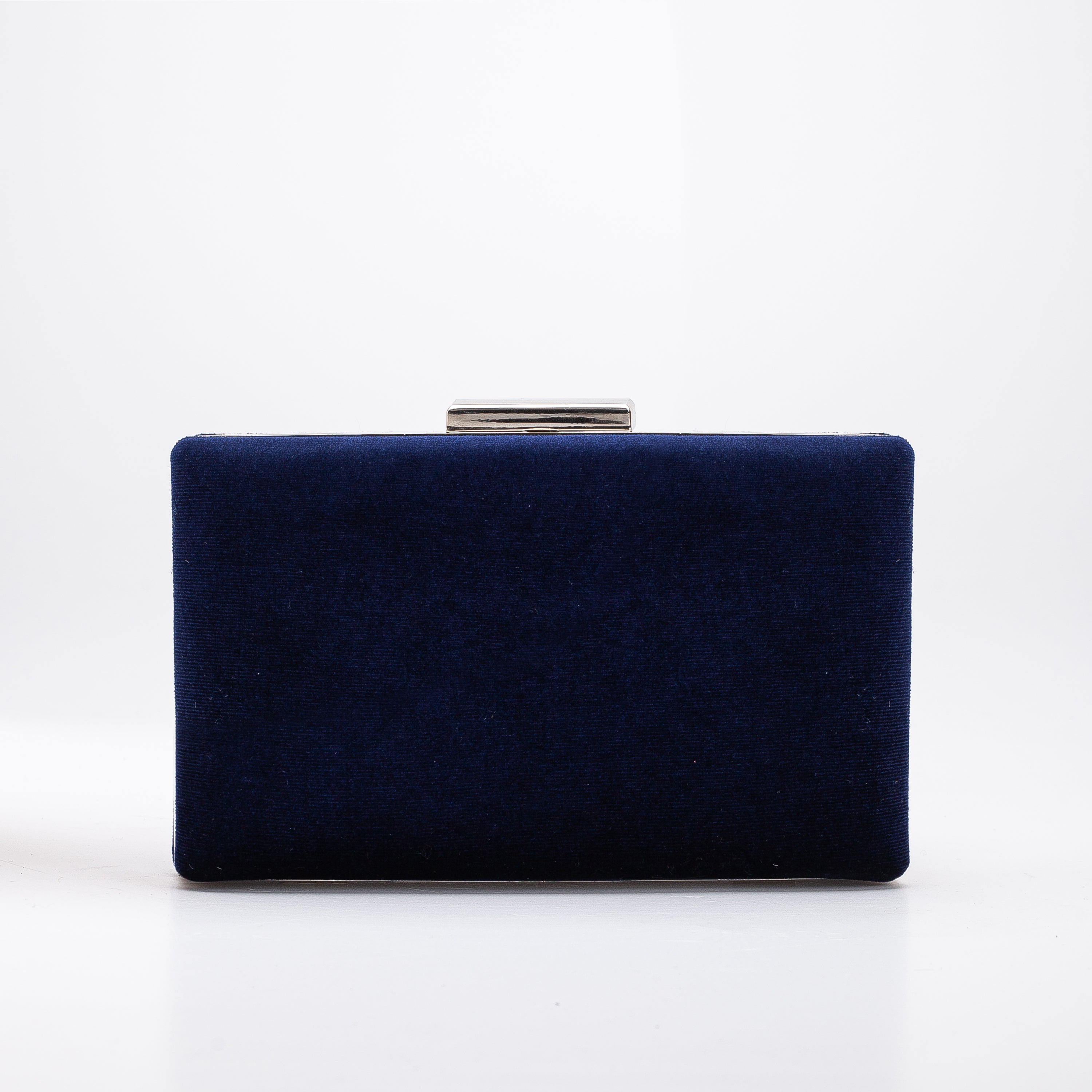 Elegant Dark Blue Velvet Wedding Clutch Purse for Bride - Perfect for Bridal Showers, Receptions & Formal Events