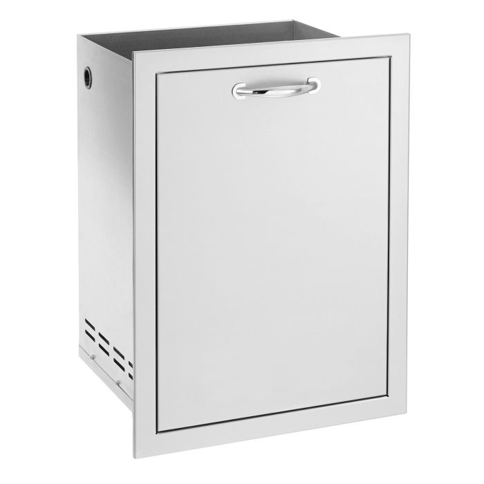 Summerset 20 20x27 Inch Stainless Steel Trash Pullout Drawer SSTD1 - Under Sink Organizer for Kitchen & Bathroom Storage