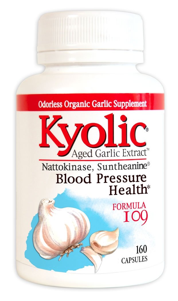 Kyolic Formula 109 Aged Garlic Extract 160 Capsules (Pack of 3) - Supports Healthy Blood Pressure & Cardiovascular Health - Daily Supplement for Heart Wellness & Immune Support
